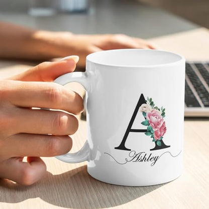 Personalized Monogrammed Custom with | Customised Coffee Mug | 11 OZ
