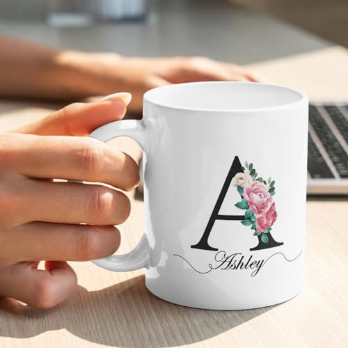 Personalized Monogrammed Custom with | Customised Coffee Mug | 11 OZ