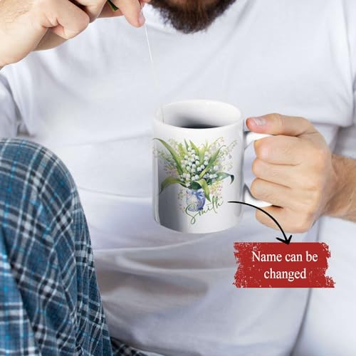 Awesome Floral Customized With Lily Of The | Customised Coffee Mug | 11 OZ