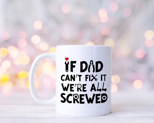 Dad From Daughter Son | Ceramic Coffee Mug | Father's Day Gift | Stylish Printed Design | Tea & Coffee Cup | 11oz