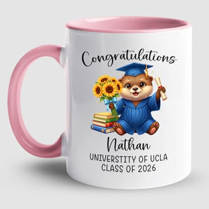 Personalized Graduation Otter Accent Gifts | Customised Coffee Mug | 11 OZ
