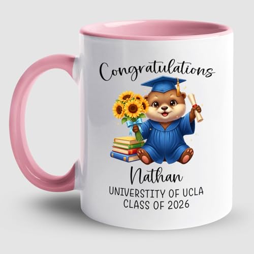 Personalized Graduation Otter Accent Gifts | Customised Coffee Mug | 11 OZ
