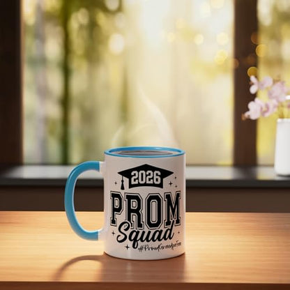 2026 PROM Squad Proud Grandpa Fan Graduation | Ceramic Coffee Mug | 11 OZ