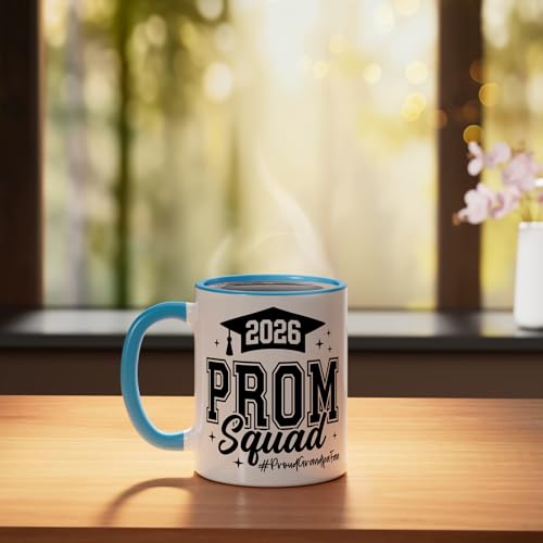 2026 PROM Squad Proud Grandpa Fan Graduation | Ceramic Coffee Mug | 11 OZ