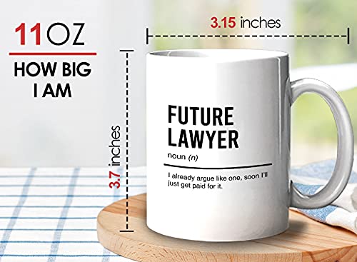 Bubble Hugs Lawyer Future Law Student School | Ceramic Coffee Mug | 11 OZ