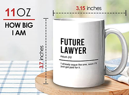 Bubble Hugs Lawyer Future Law Student School | Ceramic Coffee Mug | 11 OZ