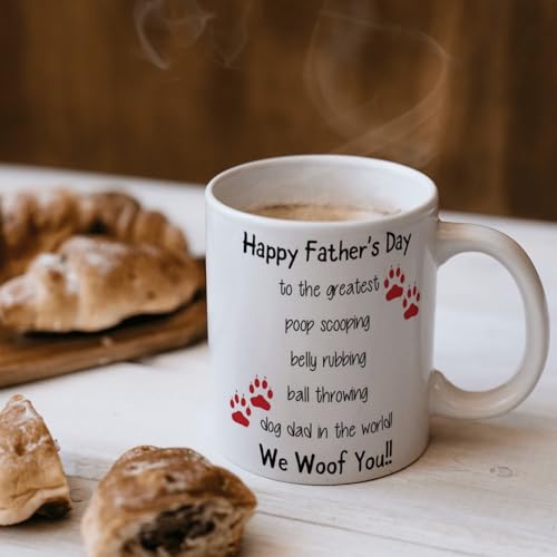 Personalized Dog Dad with Breeds Names | Customised Coffee Mug | 11 OZ