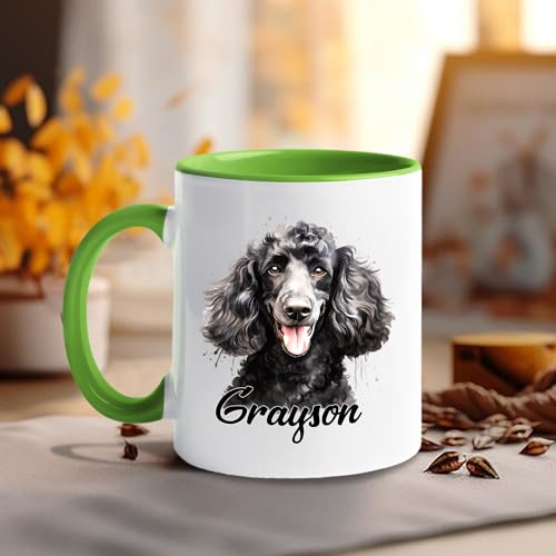 Custom Name Poodle Accent Personalized | Customised Coffee Mug | 11 OZ