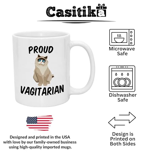 Funny LGBT Proud Vagitarian Lesbian Idea for | Ceramic Coffee Mug | 11 OZ