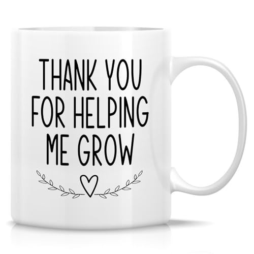 Funny Thank You for Helping Me Grow | Ceramic Coffee Mug | 11 OZ