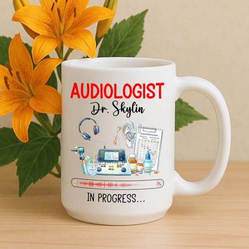 Personalized Audiologist In Progress Gift | Customised Coffee Mug | 11 OZ