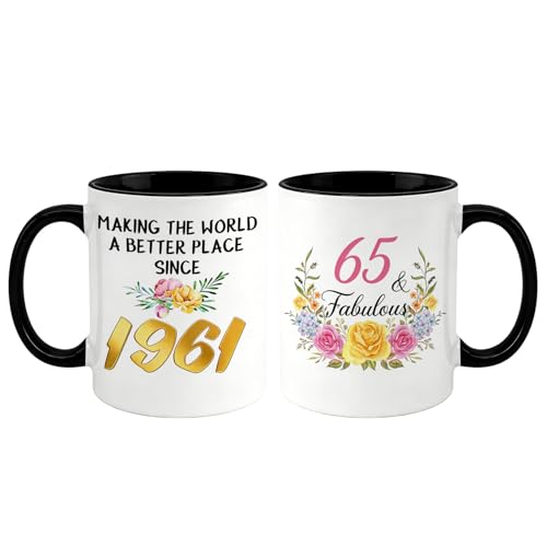 Birthday Gifts for Women Turning 65-65 and | Ceramic Coffee Mug | 11 OZ