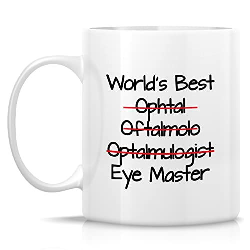 Funny World s Best Ophthalmologist Eye Doctor | Ceramic Coffee Mug | 11 OZ
