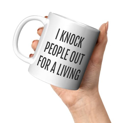 Coveted Goods Anesthesiologist I Knock People | Ceramic Coffee Mug | 11 OZ