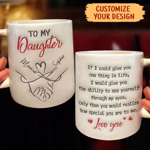 Wrappiness To My Daughter Gifts from Mom | Customised Coffee Mug | 11 OZ