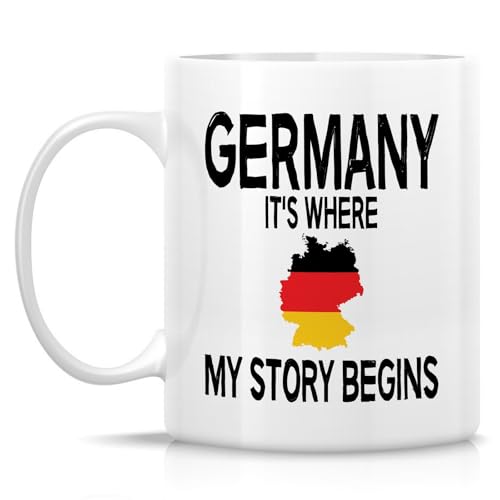 Proud German Germany It s Where My Story | Ceramic Coffee Mug | 11 OZ