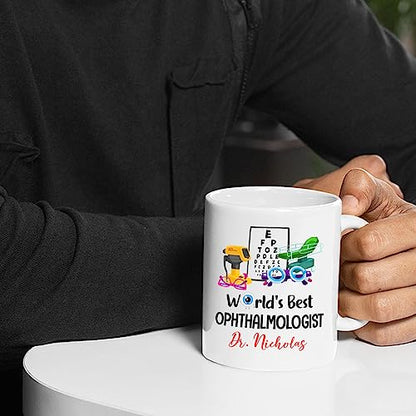 Personalized World s Best Ophthalmologist | Customised Coffee Mug | 11 OZ