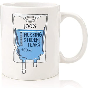 Funny Nurse 100 Nursing Student Tears Gifts | Ceramic Coffee Mug | 11 OZ