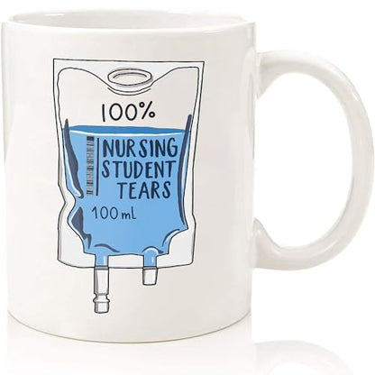 Funny Nurse 100 Nursing Student Tears Gifts | Ceramic Coffee Mug | 11 OZ