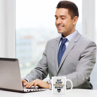 American Football with Handle Novelty for Men | Ceramic Coffee Mug | 11 OZ