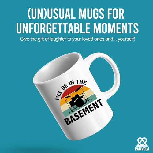 I ll Be In The Basement Drummers Gifts Drum | Ceramic Coffee Mug | 11 OZ