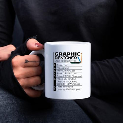 Graphic Designer Naming Convention Funny Gifts | Ceramic Coffee Mug | 11 OZ