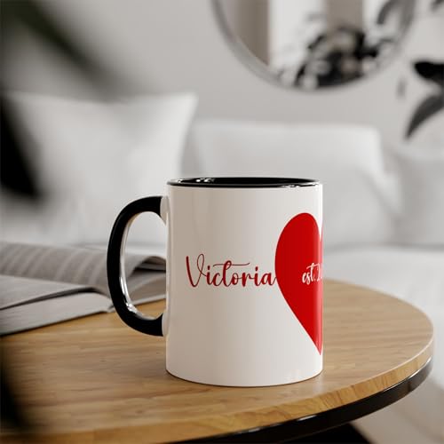 Custom Couples Personalized Valentine s Day | Customised Coffee Mug | 11 OZ