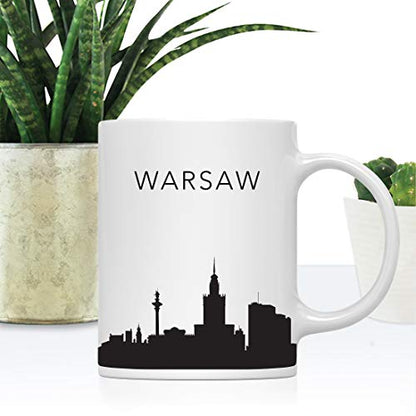 Tourist Travel Souvenir Gift Warsaw Poland | Ceramic Coffee Mug | 11 OZ