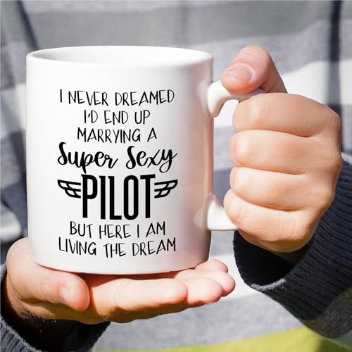 Funny for Pilot Wife Super Sexy Aviation | Ceramic Coffee Mug | 11 OZ
