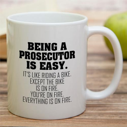 Funny Prosecutor or Humorous Sarcastic Gift | Ceramic Coffee Mug | 11 OZ