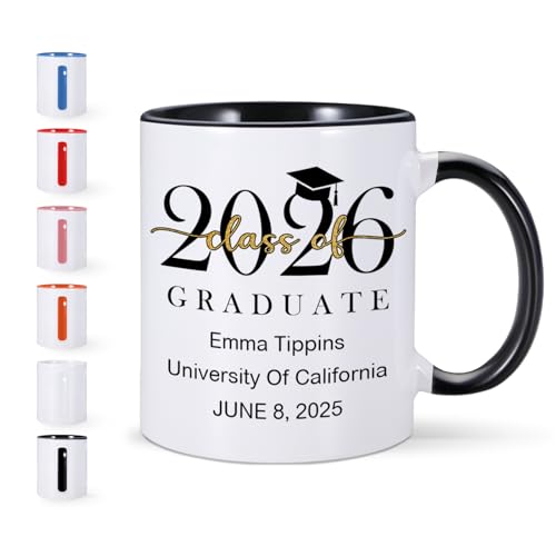 Personalized Graduation Gifts for Him Her | Customised Coffee Mug | 11 OZ