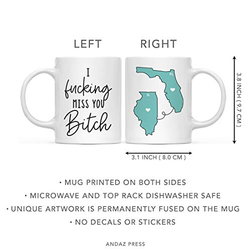 Funny Rude Long Distance Self Isolation Gag | Ceramic Coffee Mug | 11 OZ