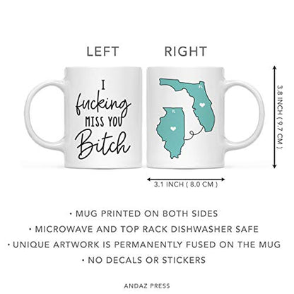 Funny Rude Long Distance Self Isolation Gag | Ceramic Coffee Mug | 11 OZ