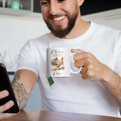 Customized Chicken Daddy Accent With Name | Customised Coffee Mug | 11 OZ