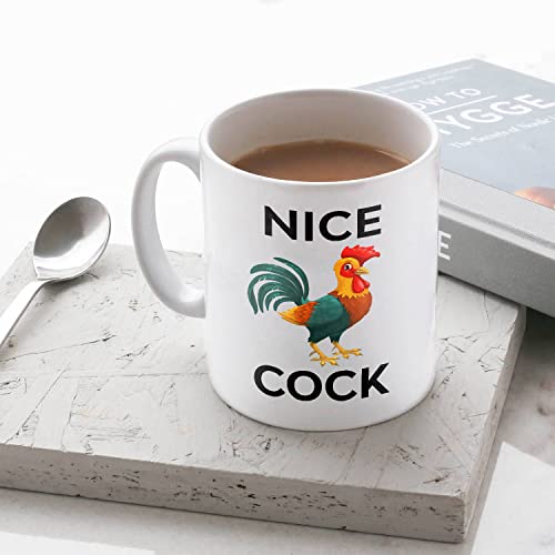 Funny Joke Nice Cock Gift For Boyfriend | Ceramic Coffee Mug | 11 OZ