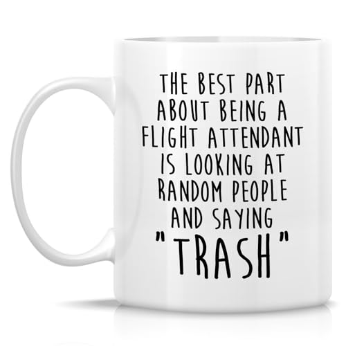 Funny Flight Attendant or Hilarious Gift for | Ceramic Coffee Mug | 11 OZ