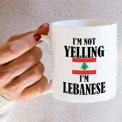 Funny Lebanese I m Not Yelling Sarcasm | Ceramic Coffee Mug | 11 OZ