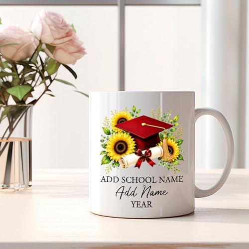 Customized Graduation Cap with Name | Customised Coffee Mug | 11 OZ