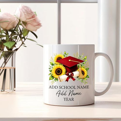 Customized Graduation Cap with Name | Customised Coffee Mug | 11 OZ