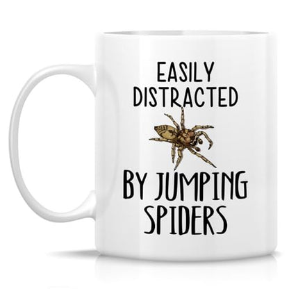 Funny for Jumping Spider Lover Easily | Ceramic Coffee Mug | 11 OZ