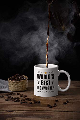 Ironworker Gifts World s Best Iron Worker Gift | Ceramic Coffee Mug | 11 OZ