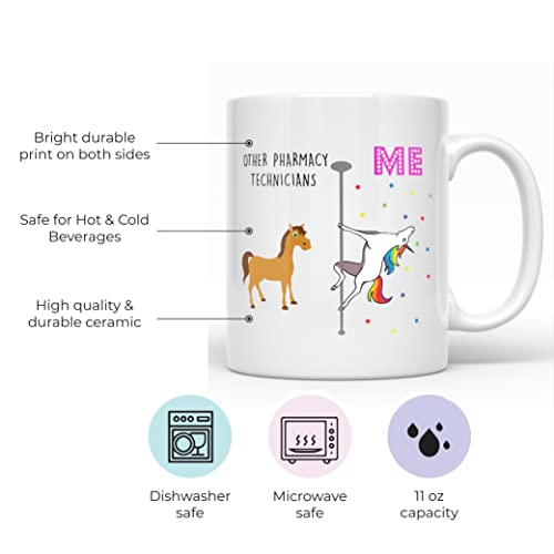 Unicorn Pharmacy Technician Gifts Tech Funny | Ceramic Coffee Mug | 11 OZ