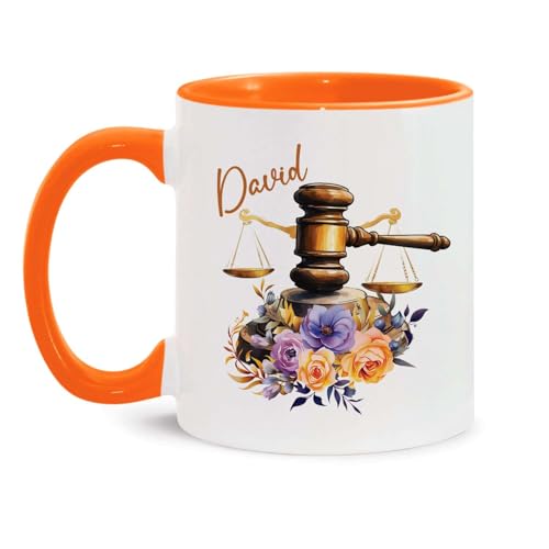 Customized Name Judge Novelty Law School | Customised Coffee Mug | 11 OZ