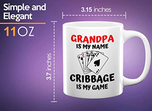 Cribbage Grandpa is my name Card Game Classic | Ceramic Coffee Mug | 11 OZ
