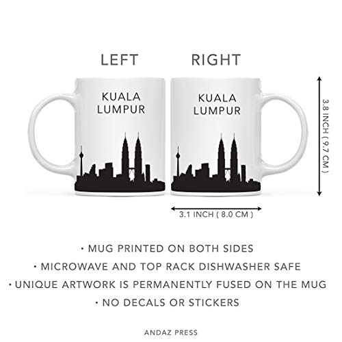 Tourist Travel Souvenir Gift Kuala Lumpur | Ceramic Coffee Mug | 11 OZ