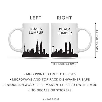Tourist Travel Souvenir Gift Kuala Lumpur | Ceramic Coffee Mug | 11 OZ