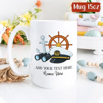 Captain Gifts For Sailor Men Women | Customised Coffee Mug | 11 OZ
