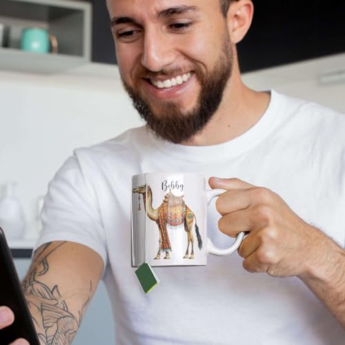 Custom Boho Camel Customized Name Animal | Customised Coffee Mug | 11 OZ