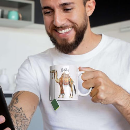Custom Boho Camel Customized Name Animal | Customised Coffee Mug | 11 OZ