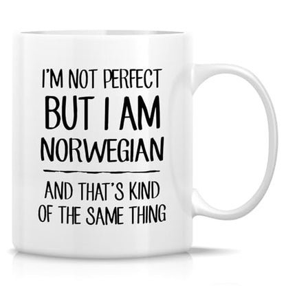 Funny Norwegian I m Not Perfect But or | Ceramic Coffee Mug | 11 OZ